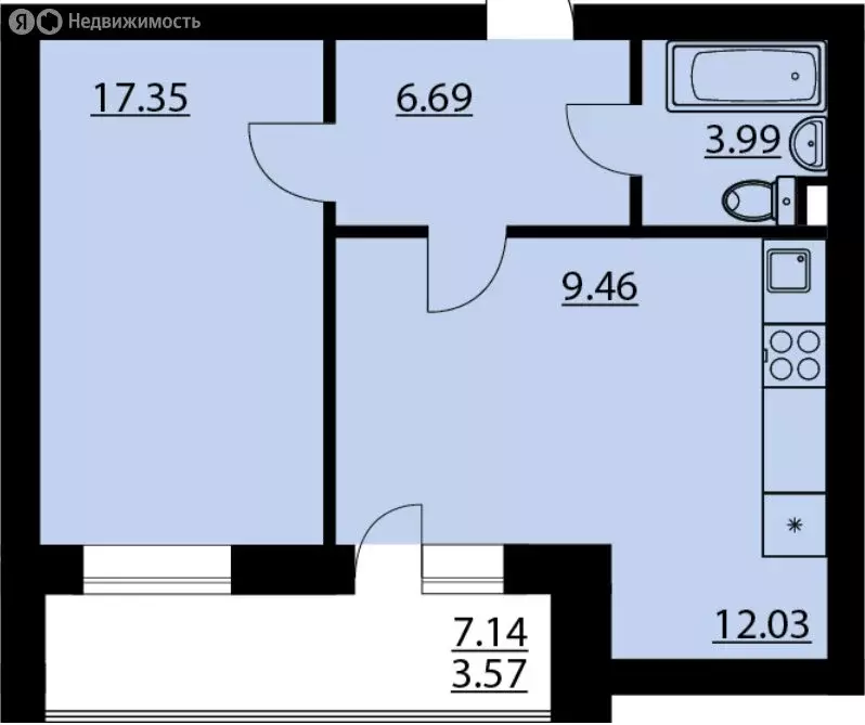 2-комнатная квартира: посёлок Солнечный, Кленовая улица, 3 (53 м) - Фото 1