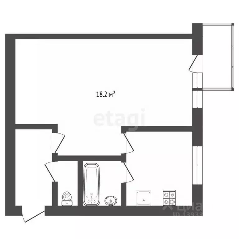 1-к кв. Тюменская область, Тюмень ул. Салтыкова-Щедрина, 3 (30.0 м) - Фото 0
