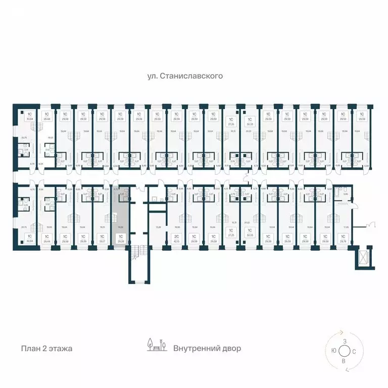 Квартира-студия: Новосибирск, улица Станиславского, 25 (29.28 м) - Фото 1