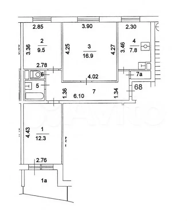 Аукцион: 3-к. квартира, 60,2 м, 8/9 эт. - Фото 1