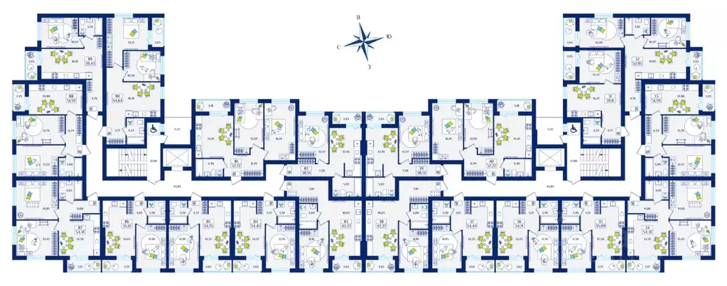 2-к кв. Калининградская область, Зеленоградск  (51.59 м) - Фото 1