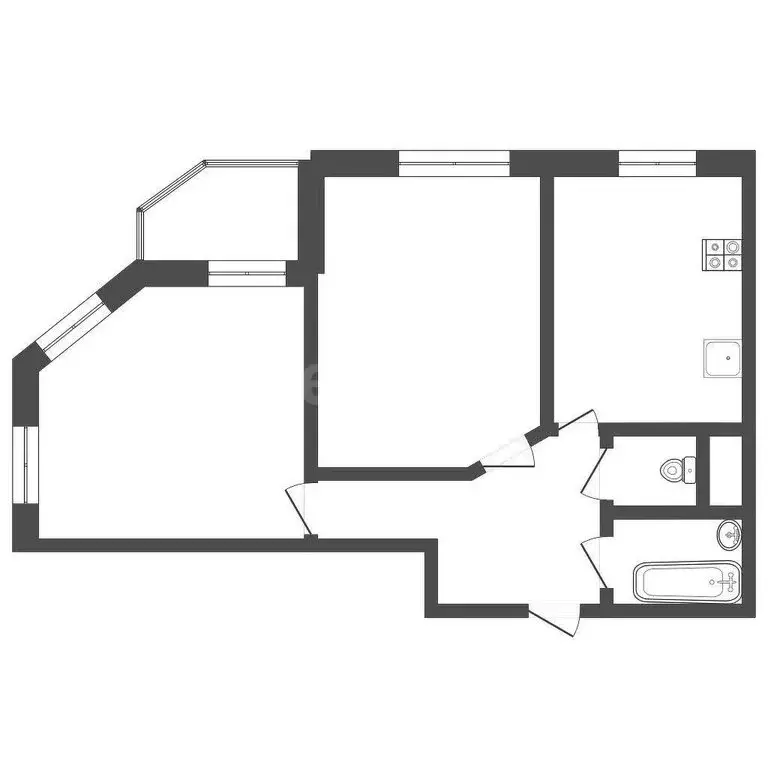 2-комнатная квартира: Тула, проспект Ленина, 112 (56 м) - Фото 1