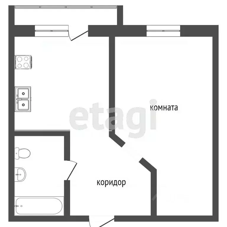 1-к кв. Ростовская область, Ростов-на-Дону Заводская ул., 25 (48.0 м) - Фото 1