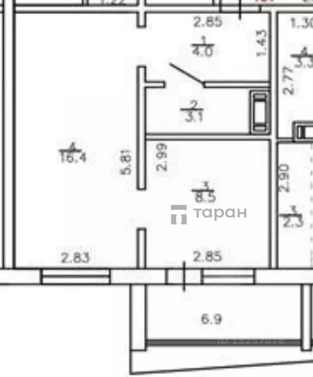 1-к кв. Челябинская область, Челябинск ул. Мусы Джалиля, 15 (32.2 м) - Фото 2