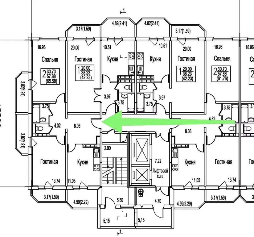 2-к кв. Московская область, Домодедово Востряково мкр, ул. Ледовская, ... - Фото 2