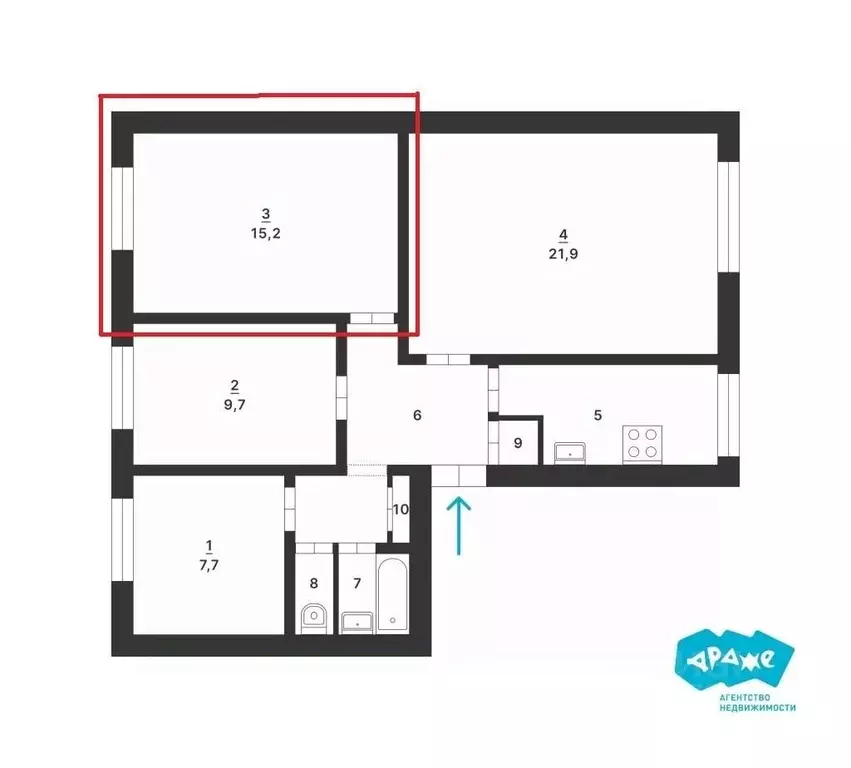 Комната Свердловская область, Екатеринбург ул. Металлургов, 40к2 (15.2 ... - Фото 2