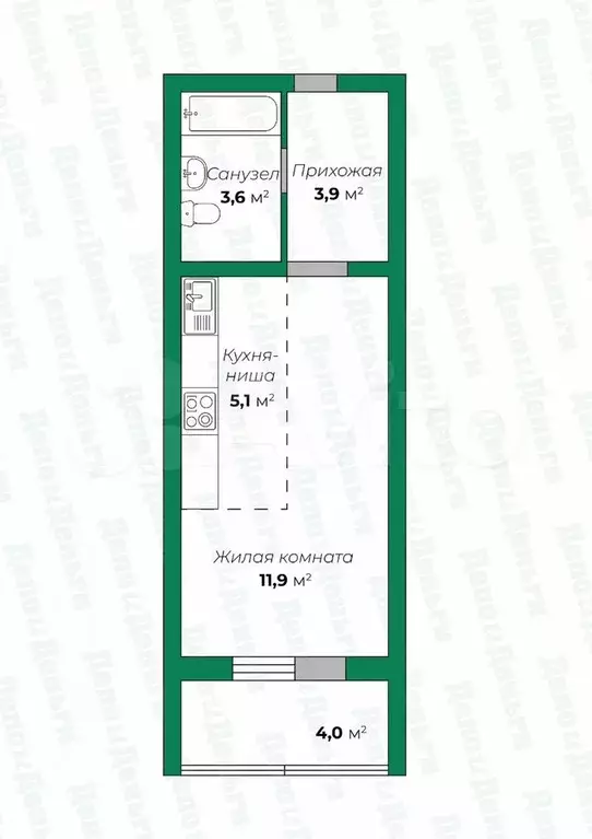 Квартира-студия, 28,5 м, 14/17 эт. - Фото 0