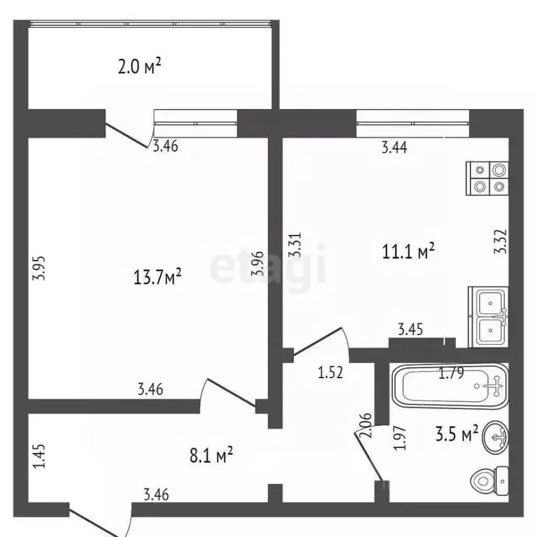 1-к кв. Мордовия, Саранск ул. Фурманова, 37 (32.7 м) - Фото 1