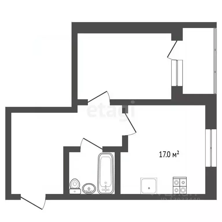 1-к кв. Тюменская область, Тюмень ул. Дмитрия Менделеева, 9 (51.1 м) - Фото 2