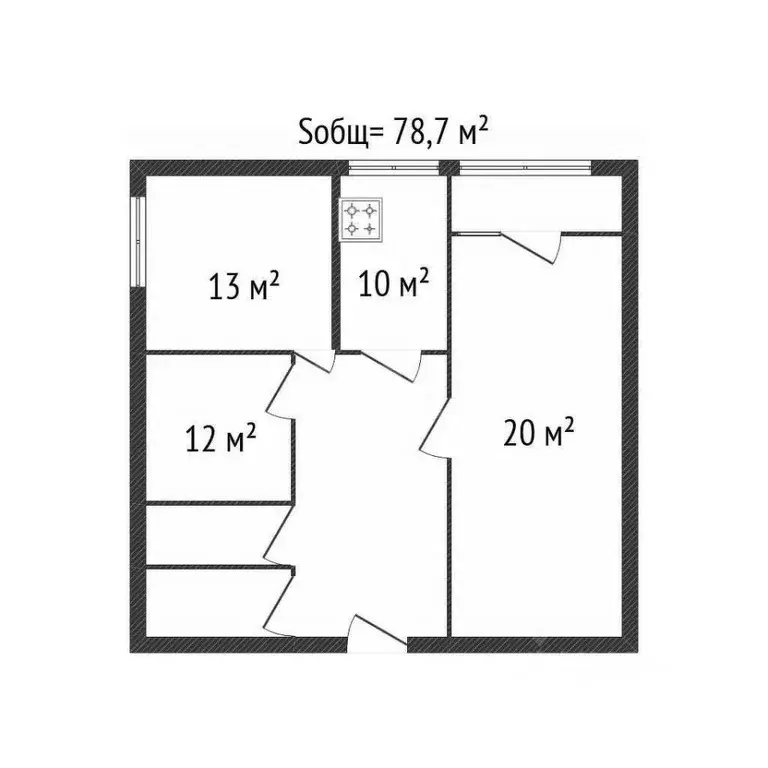 3-к кв. Брянская область, Брянск Бежицкая ул., 1к3 (78.7 м) - Фото 1