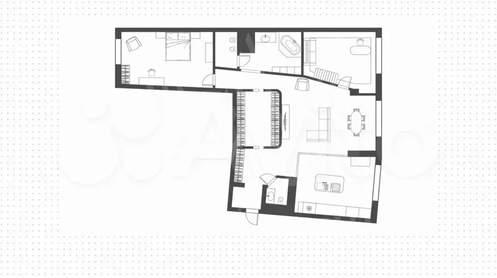 3-к. квартира, 127 м, 9/9 эт. - Фото 0