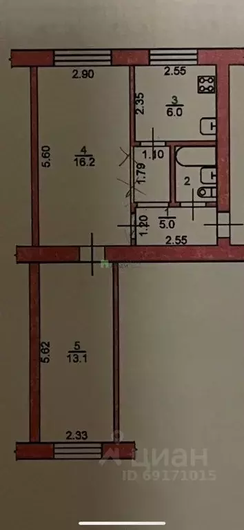 2-к кв. Орловская область, Орел Комсомольская ул., 127 (43.0 м) - Фото 2
