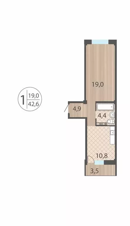 2-комнатная квартира: Иркутск, улица Варламова, 104/1 (42.6 м) - Фото 0