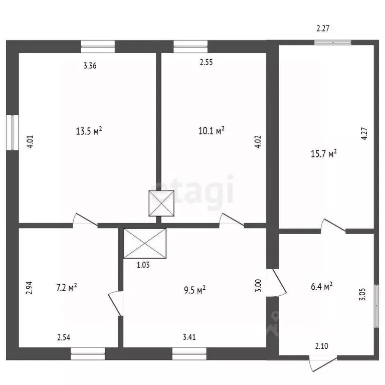 Дом в Тюменская область, с. Упорово ул. Мира (56 м) - Фото 2