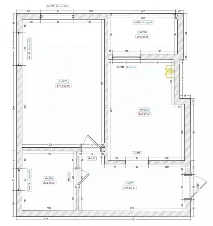 1-к кв. Калининградская область, Калининград Суздальская ул. (36.0 м) - Фото 1