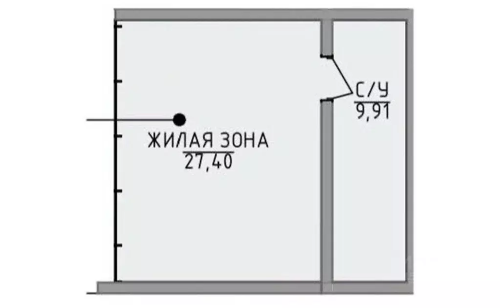 Свободной планировки кв. Крым, Алушта ул. Володарского, 9 (37.3 м) - Фото 1