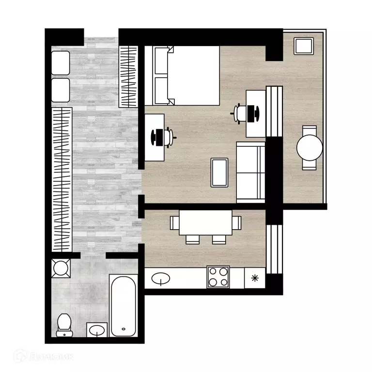 Продаётся 1-к квартира, 44 м - Фото 1