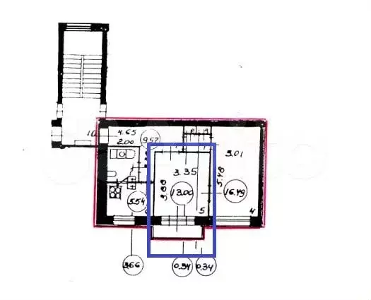 Комната 13 м в 2-к., 3/3 эт. - Фото 1