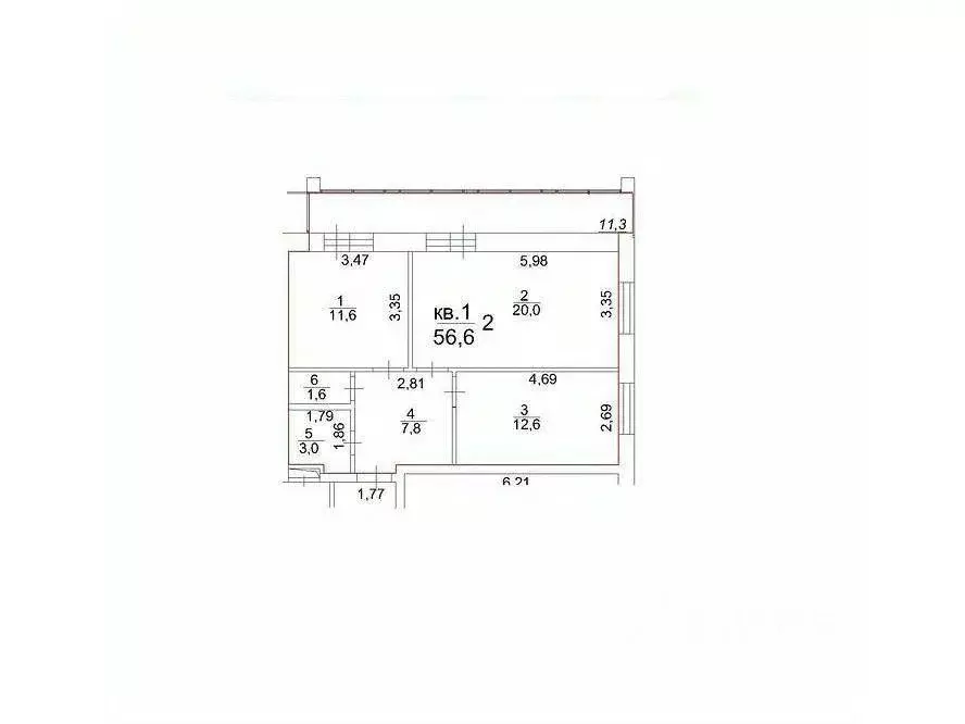 2-к кв. Томская область, Томск тракт Московский, 107 (56.6 м) - Фото 1