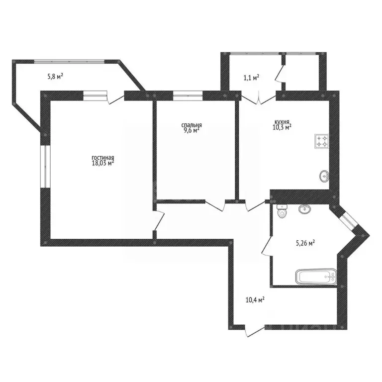 2-к кв. Башкортостан, Уфа бул. Давлеткильдеева, 16 (58.0 м) - Фото 2