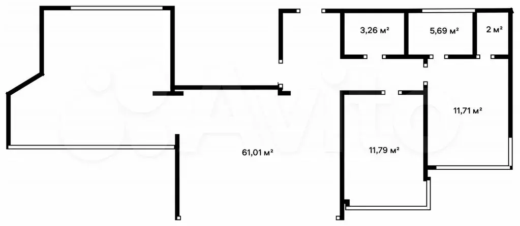 3-к. квартира, 90 м, 2/3 эт. - Фото 0