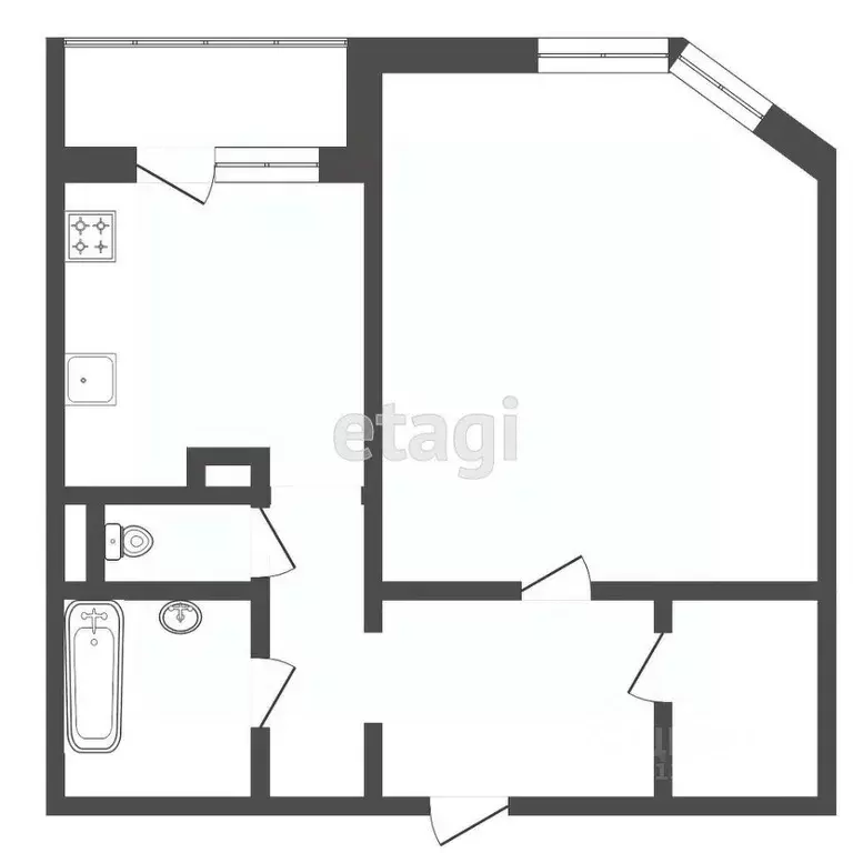 1-к кв. Тверская область, Тверь Оснабрюкская ул., 4к2 (43.0 м) - Фото 2