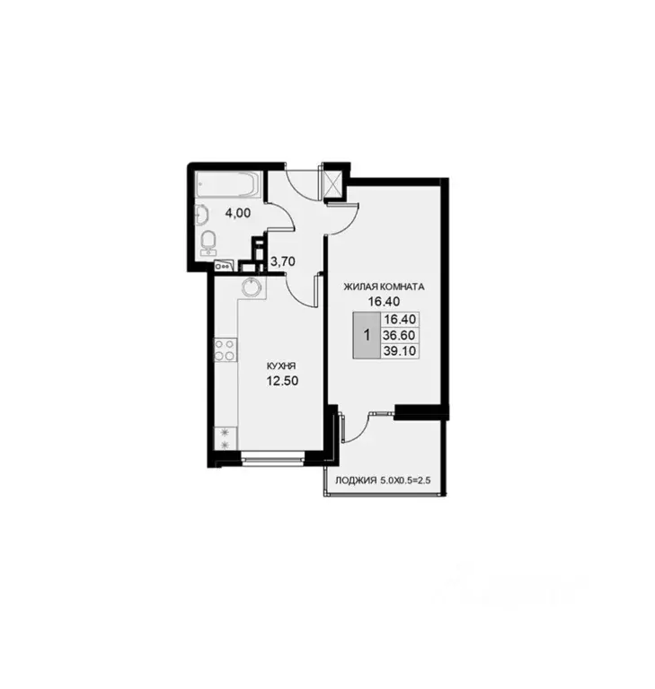 1-к кв. Краснодарский край, Динской район, Южно-Кубанское с/пос, пос. ... - Фото 1