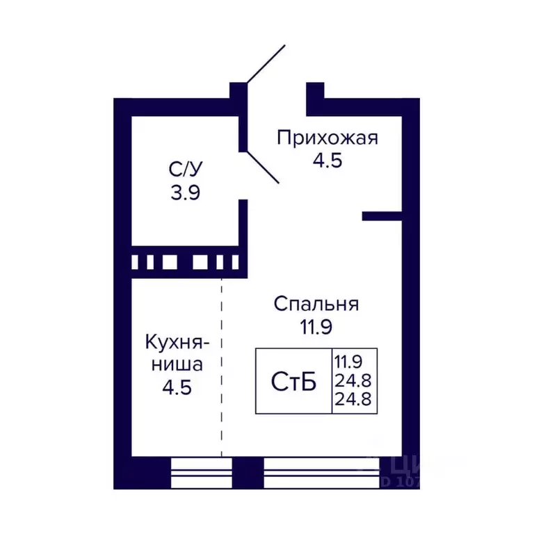 Студия Новосибирская область, Новосибирск Сподвижники жилой комплекс ... - Фото 0