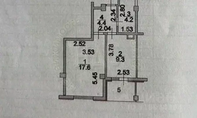 1-к кв. Курская область, Курск ул. Красной Армии, 59 (38.0 м) - Фото 1