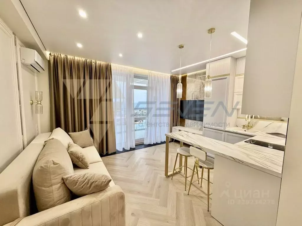 Студия Севастополь ул. Летчиков, 10 (34.0 м) - Фото 1