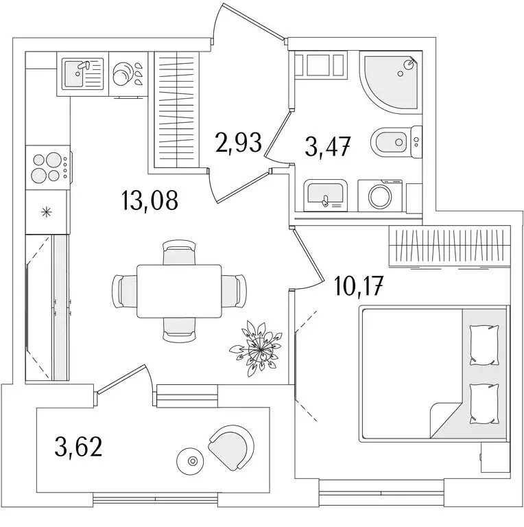 1-комнатная квартира: Санкт-Петербург, Фрунзенский район, ... - Фото 1
