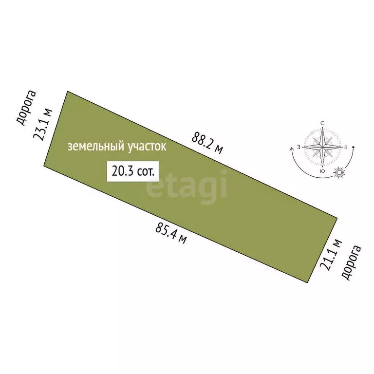 Участок в село Панфилово, Школьная улица (20.3 м) - Фото 0