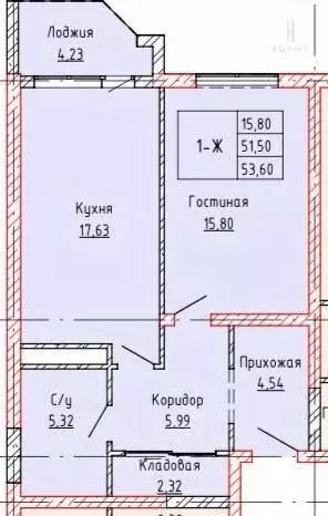 1-к кв. Чеченская республика, Грозный просп. В.В. Путина, 1А (53.6 м) - Фото 0