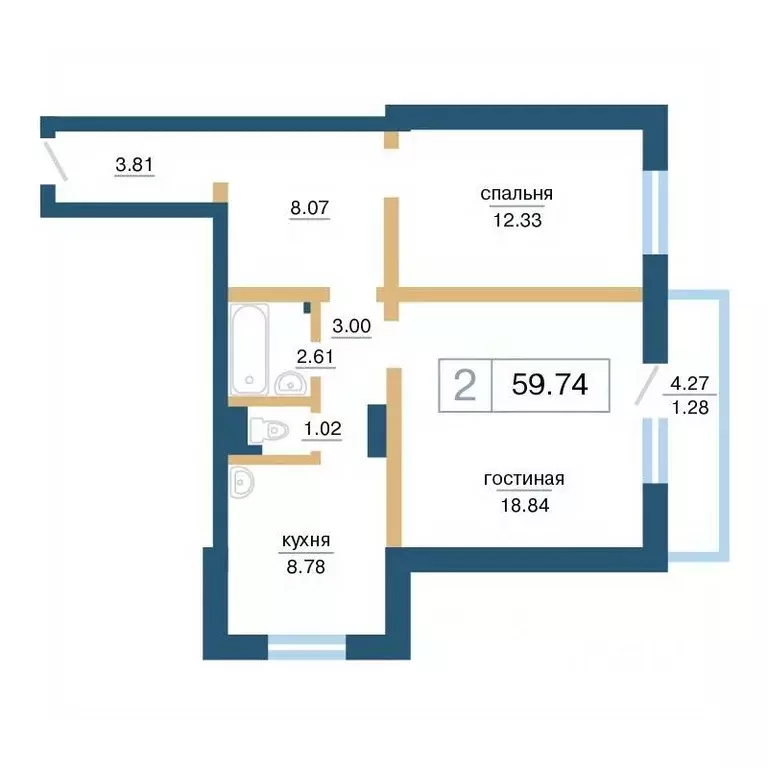 2-к кв. Красноярский край, Красноярск Нанжуль-Солнечный мкр, ... - Фото 2