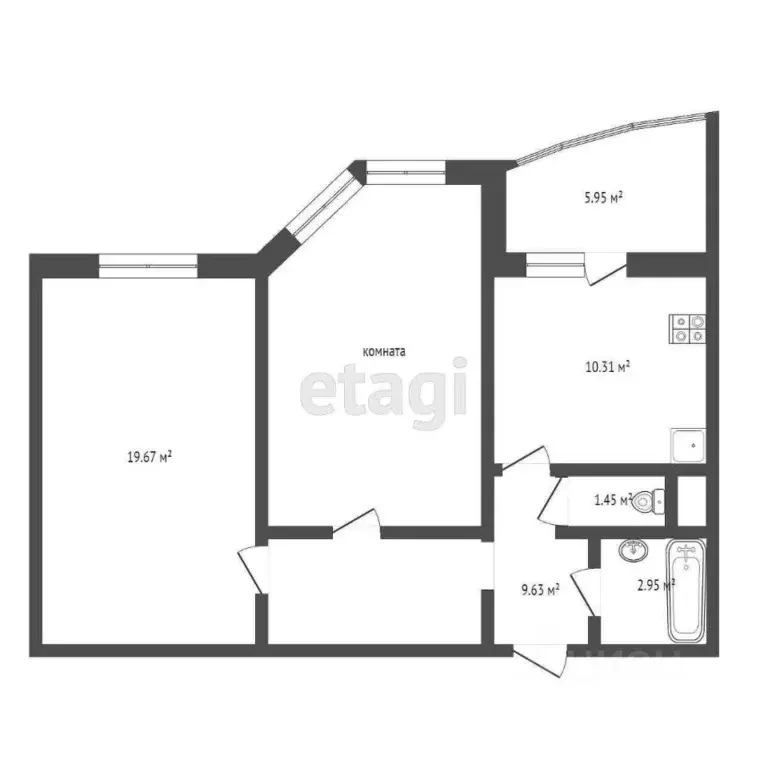 2-к кв. москва ул. новаторов, 36к2 (60.0 м) - Фото 1