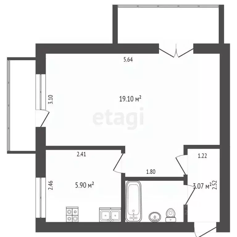 1-к кв. Московская область, Лобня ул. Ленина, 27к2 (31.0 м) - Фото 1