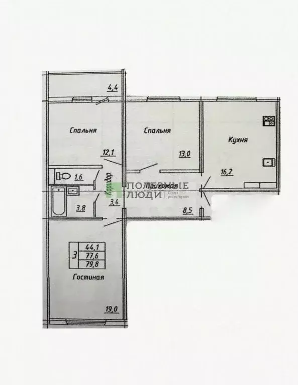 3-к кв. Орловская область, Орловский район, д. Жилина ул. Естина, 1 ... - Фото 1