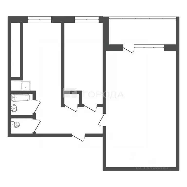 2-к кв. Кемеровская область, Новокузнецк ул. Зорге, 44 (43.1 м) - Фото 2
