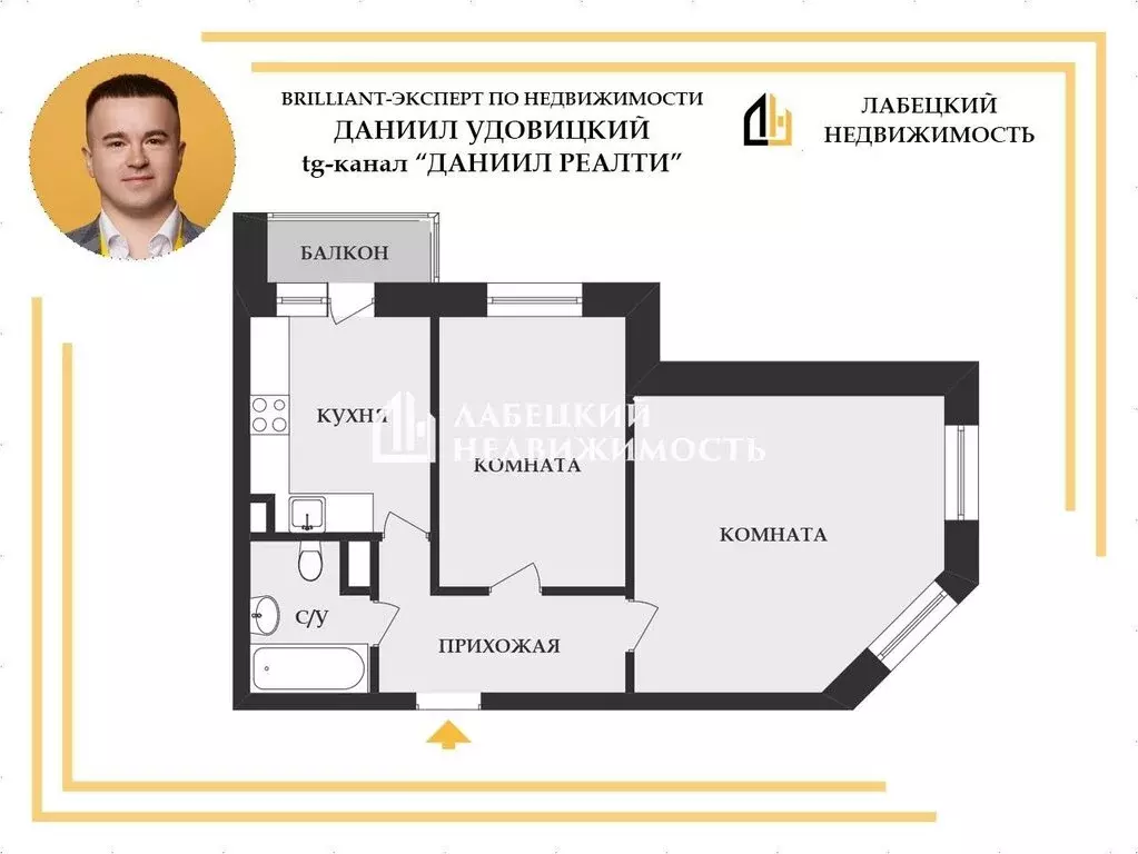 2-комнатная квартира: Кудрово, Европейский проспект, 14к2 (51.8 м) - Фото 2