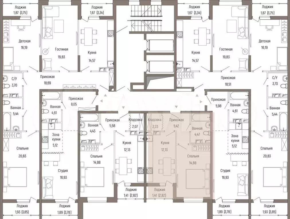 1-к. квартира, 40,5 м, 4/9 эт. - Фото 1