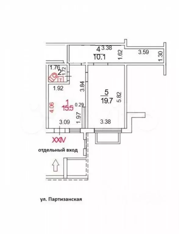 Продажа (ПСН) пл. 50.9 м2 м. Моло - Фото 0