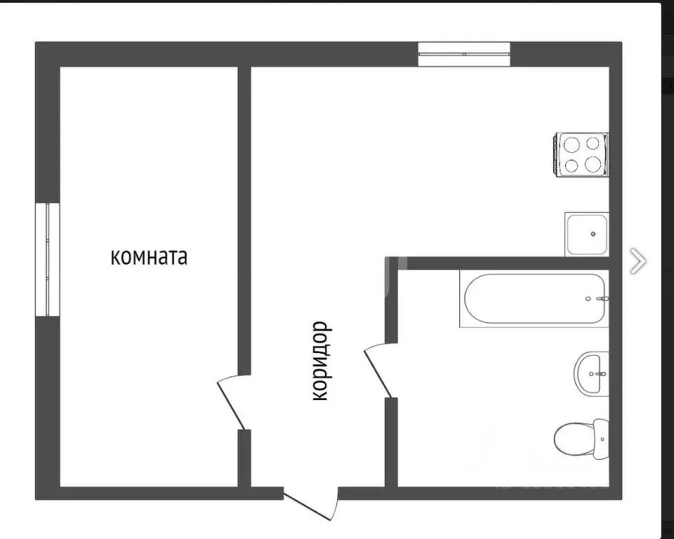 1-к кв. Воронежская область, Воронеж ул. Генерала Лизюкова, 46А (42.9 ... - Фото 2