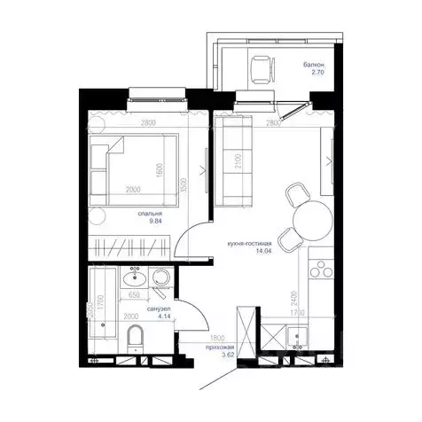 1-к кв. Приморский край, Владивосток Сердце квартала жилой комплекс ... - Фото 1