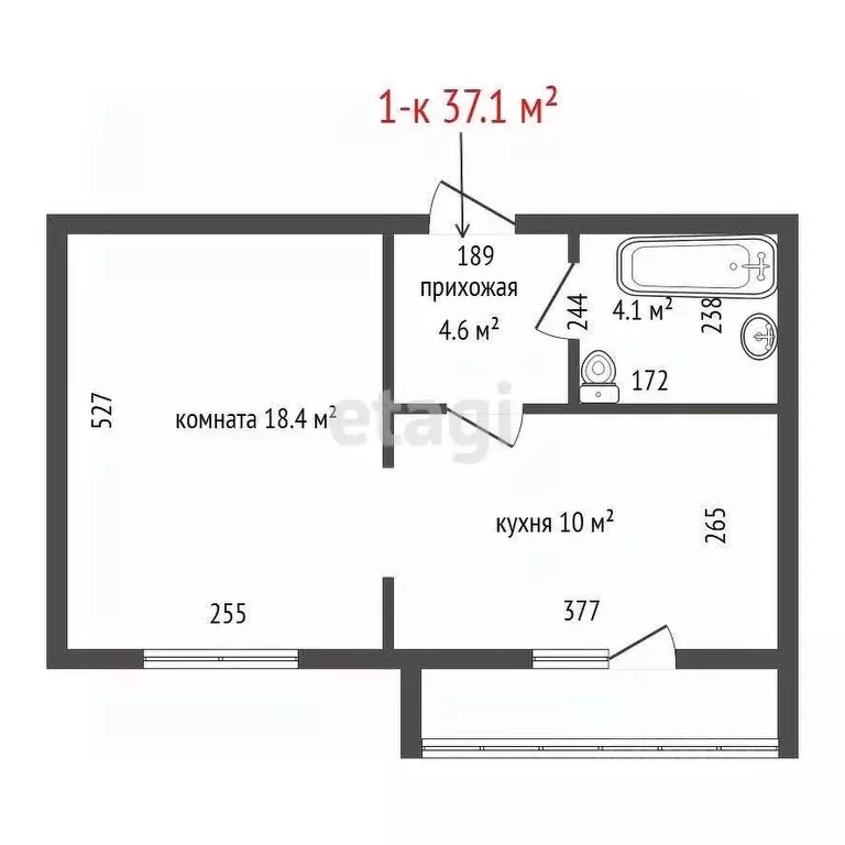 1-к кв. Свердловская область, Березовский ул. Гагарина, 25 (37.1 м) - Фото 1