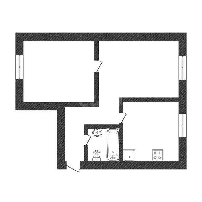 2-комнатная квартира: Курган, улица Ленина, 39 (24 м) - Фото 0
