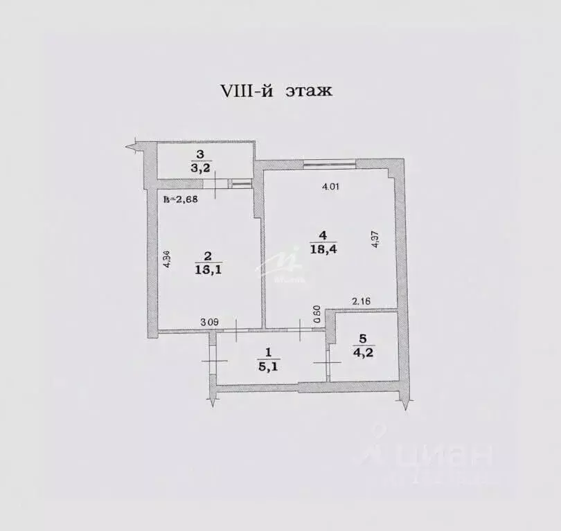 1-к кв. Севастополь просп. Античный, 20б (40.8 м) - Фото 2