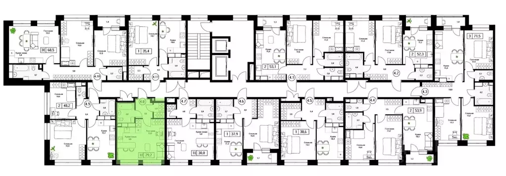Студия Московская область, Пушкино Пушкино Град жилой комплекс, к2 ... - Фото 2