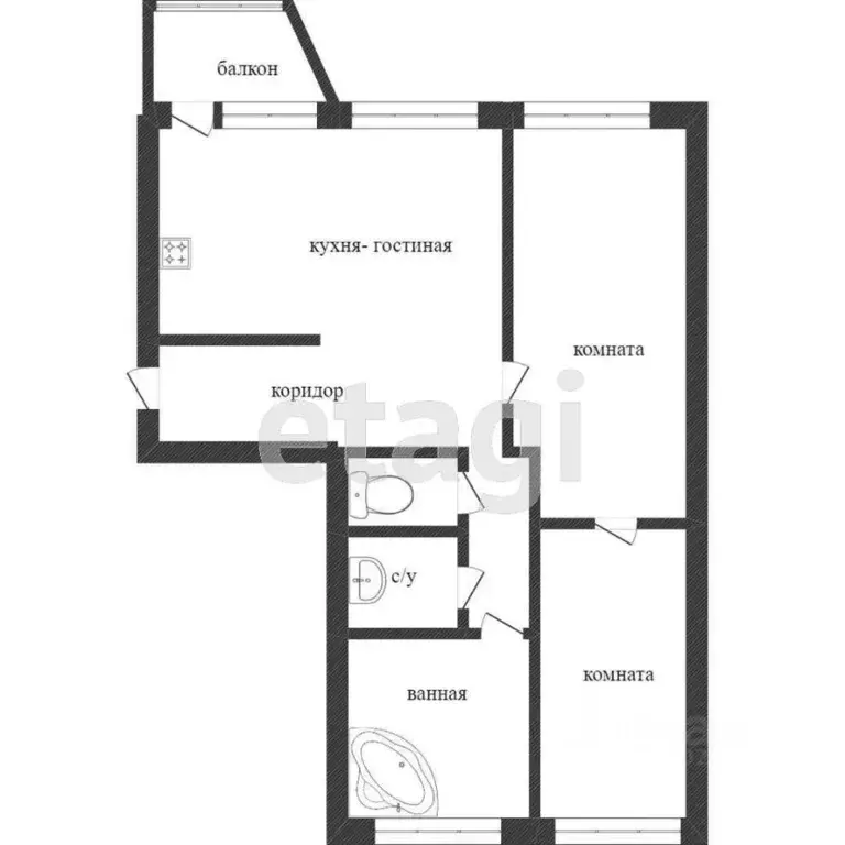 4-к кв. Ханты-Мансийский АО, Сургут просп. Мира, 7/1 (90.0 м) - Фото 2