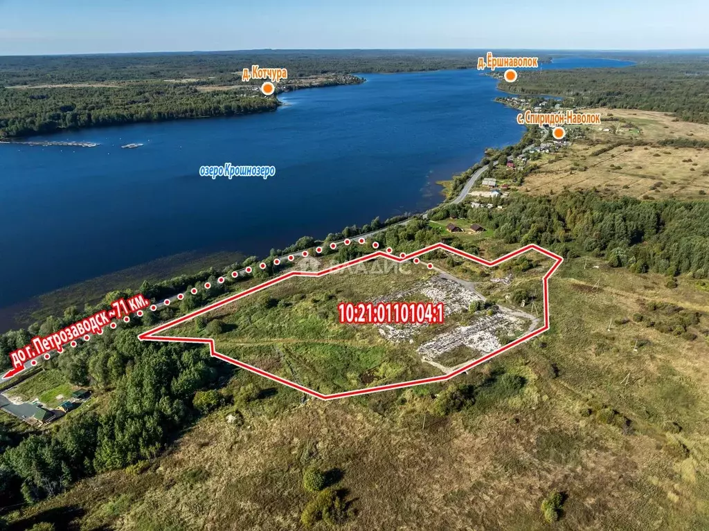 Участок в Карелия, Пряжинский район, с. Крошнозеро  (404.53 сот.) - Фото 2