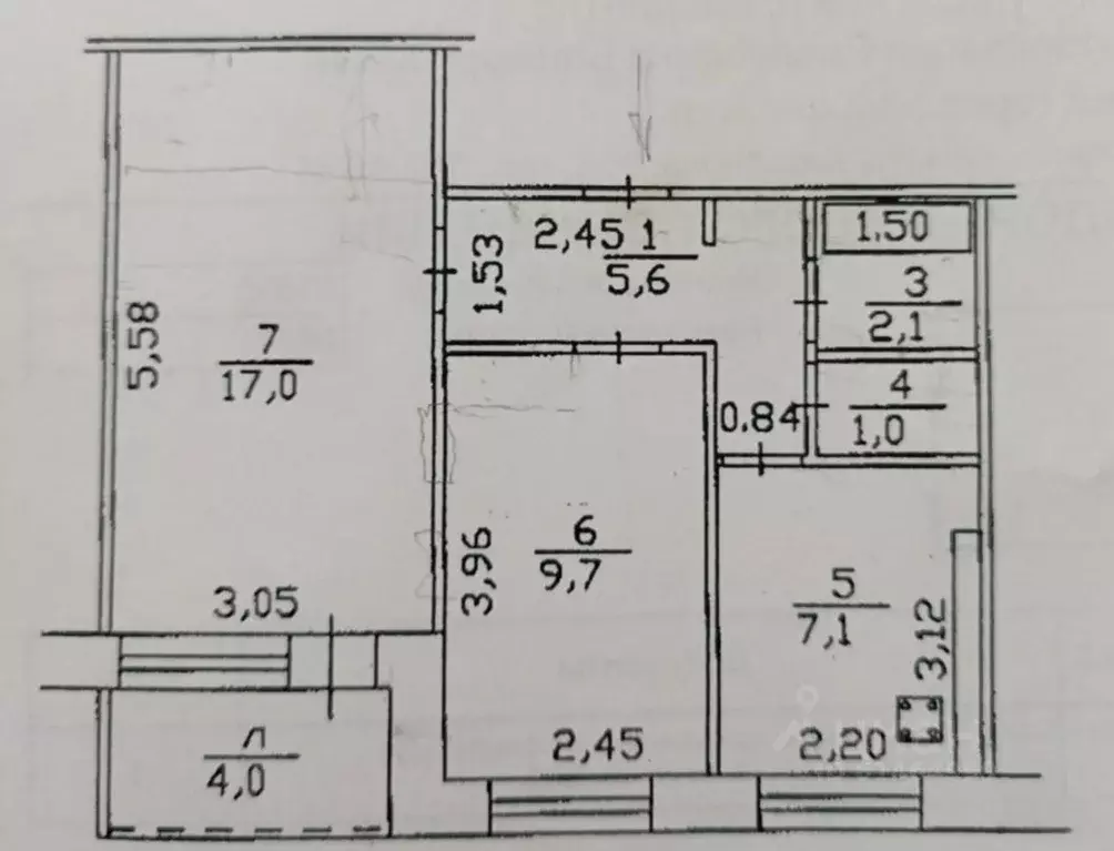 2-к кв. Башкортостан, Уфа ул. Островского, 16/1 (44.5 м) - Фото 2